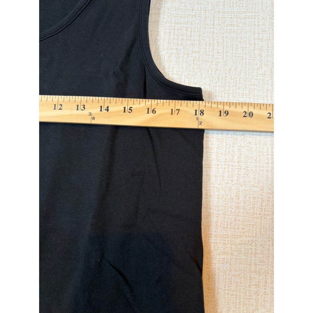 Lands End Womens Black Cotton Scoop Neck Tank Top Sleeveless Shirt Large 14-16 - Picture 6 of 7